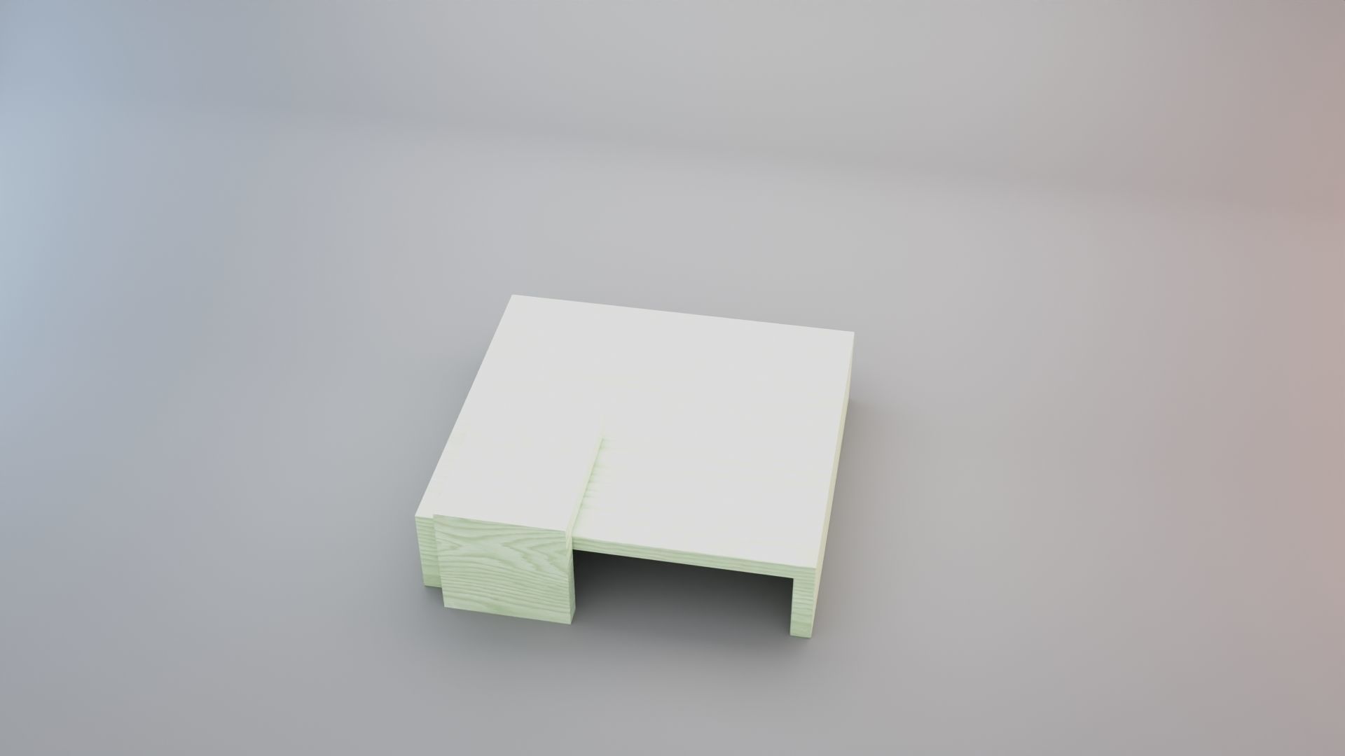Stained Wood Coffee Table 3D model_6