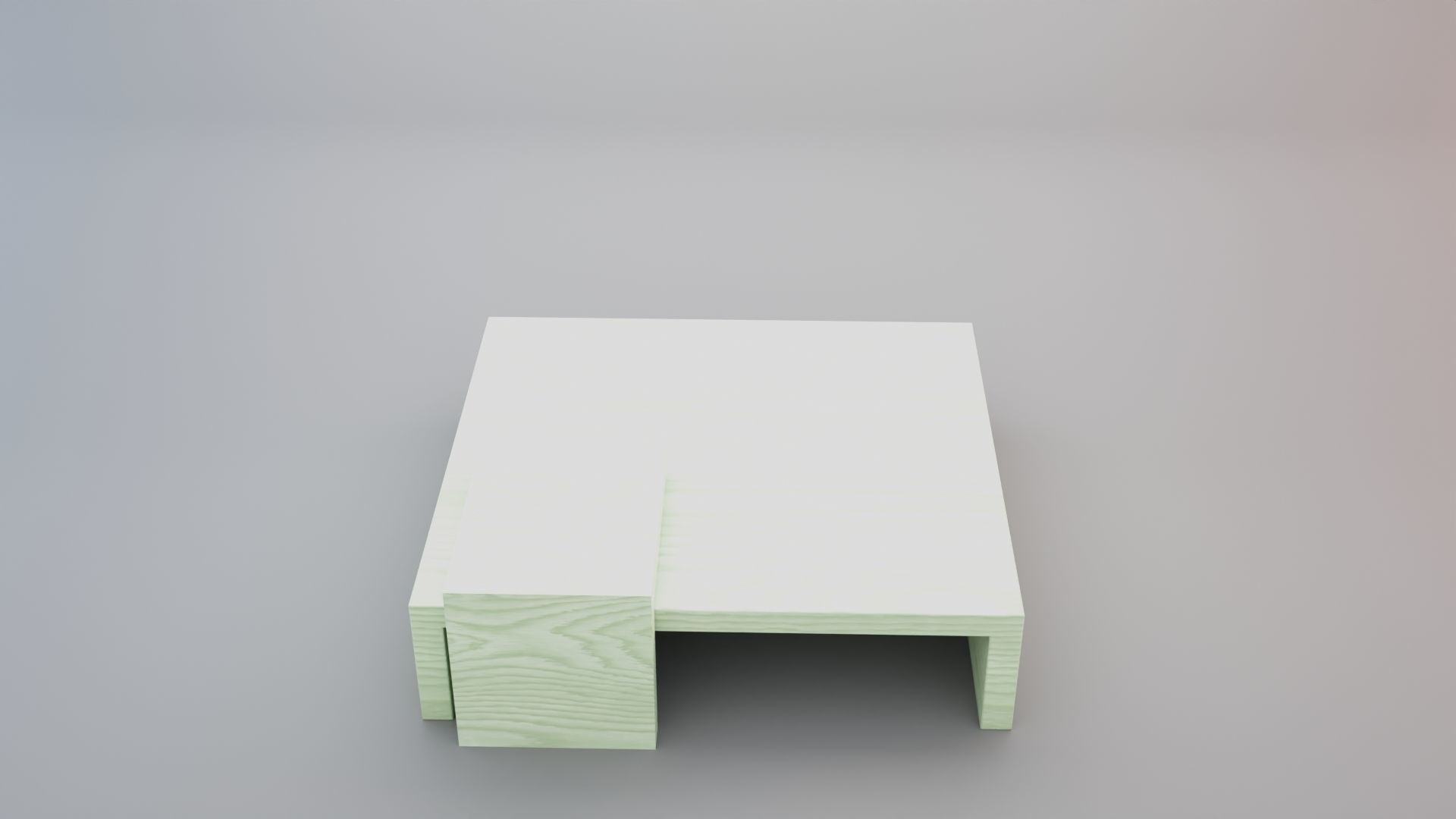 Stained Wood Coffee Table 3D model_3