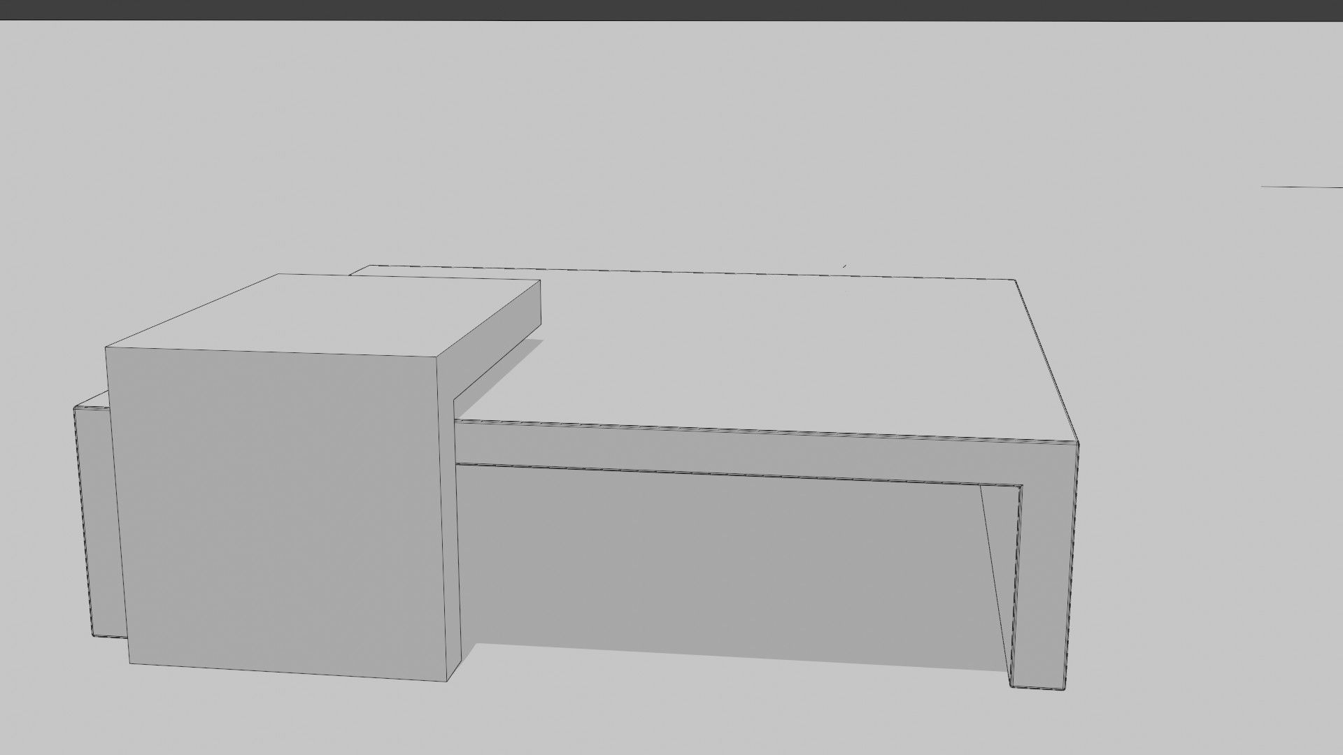 Stained Wood Coffee Table 3D model_18