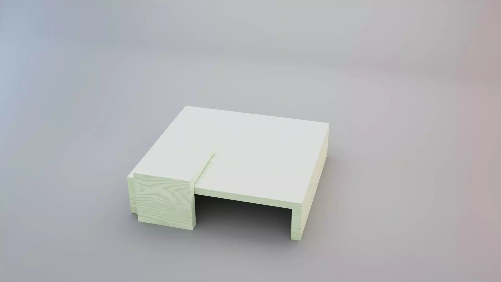 Stained Wood Coffee Table 3D model_0