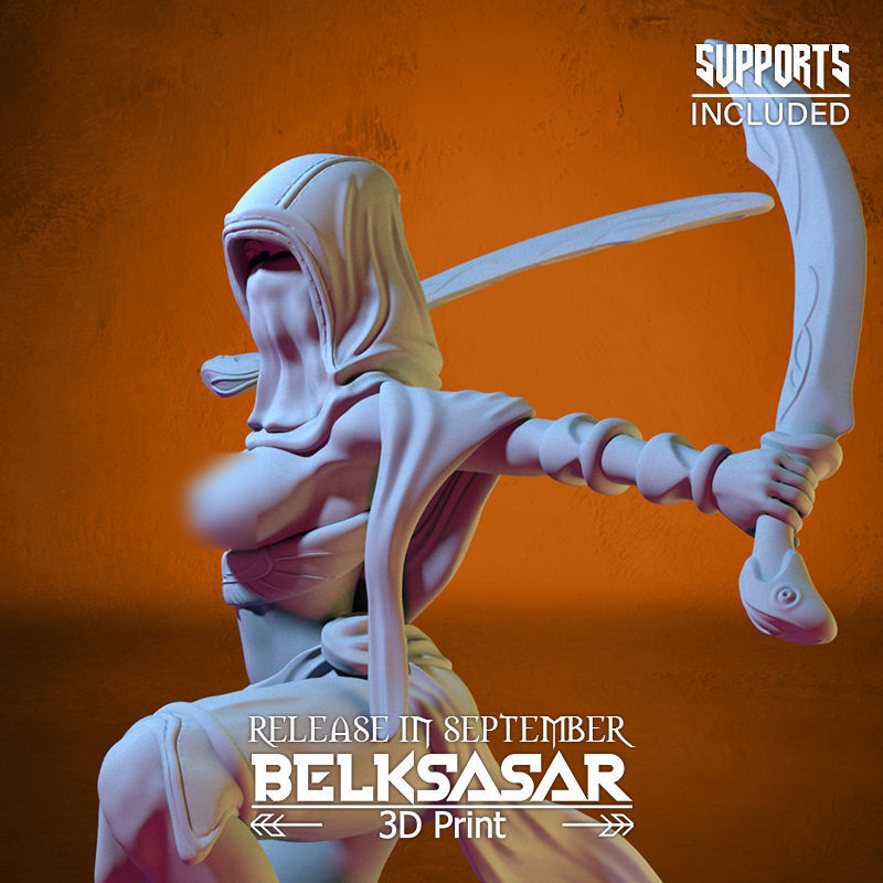 Battle Rogue Girl Normal and Nude 3D print model_27