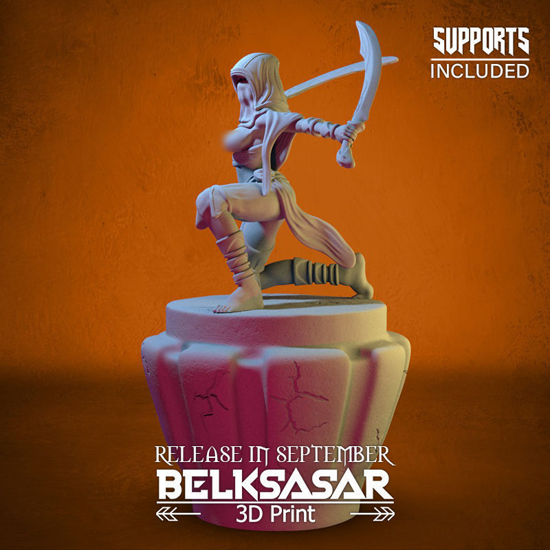 Battle Rogue Girl Normal and Nude 3D print model_5