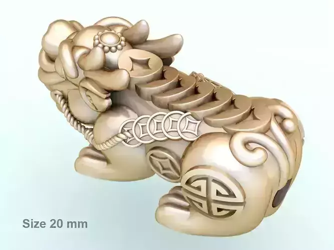 Pixiu money coin Bracelet - Unicorn  bracelet - Size 20 mm  