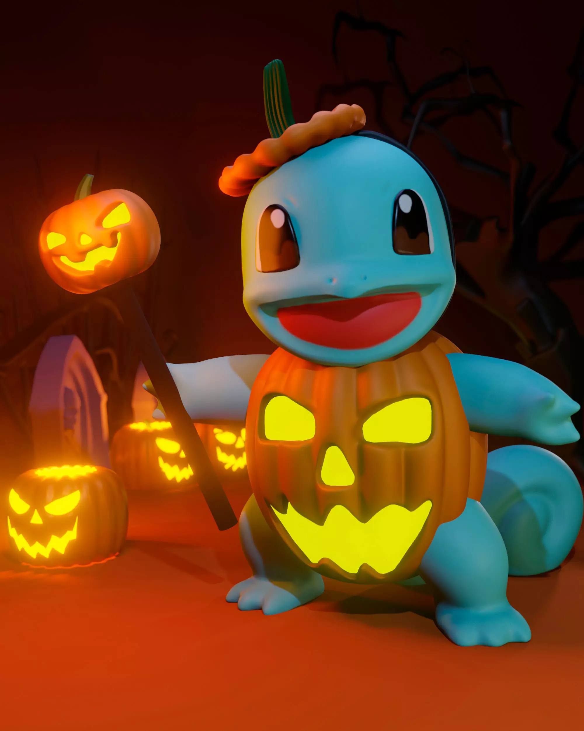 Pokemon Squirtle Halloween 3D print model_0