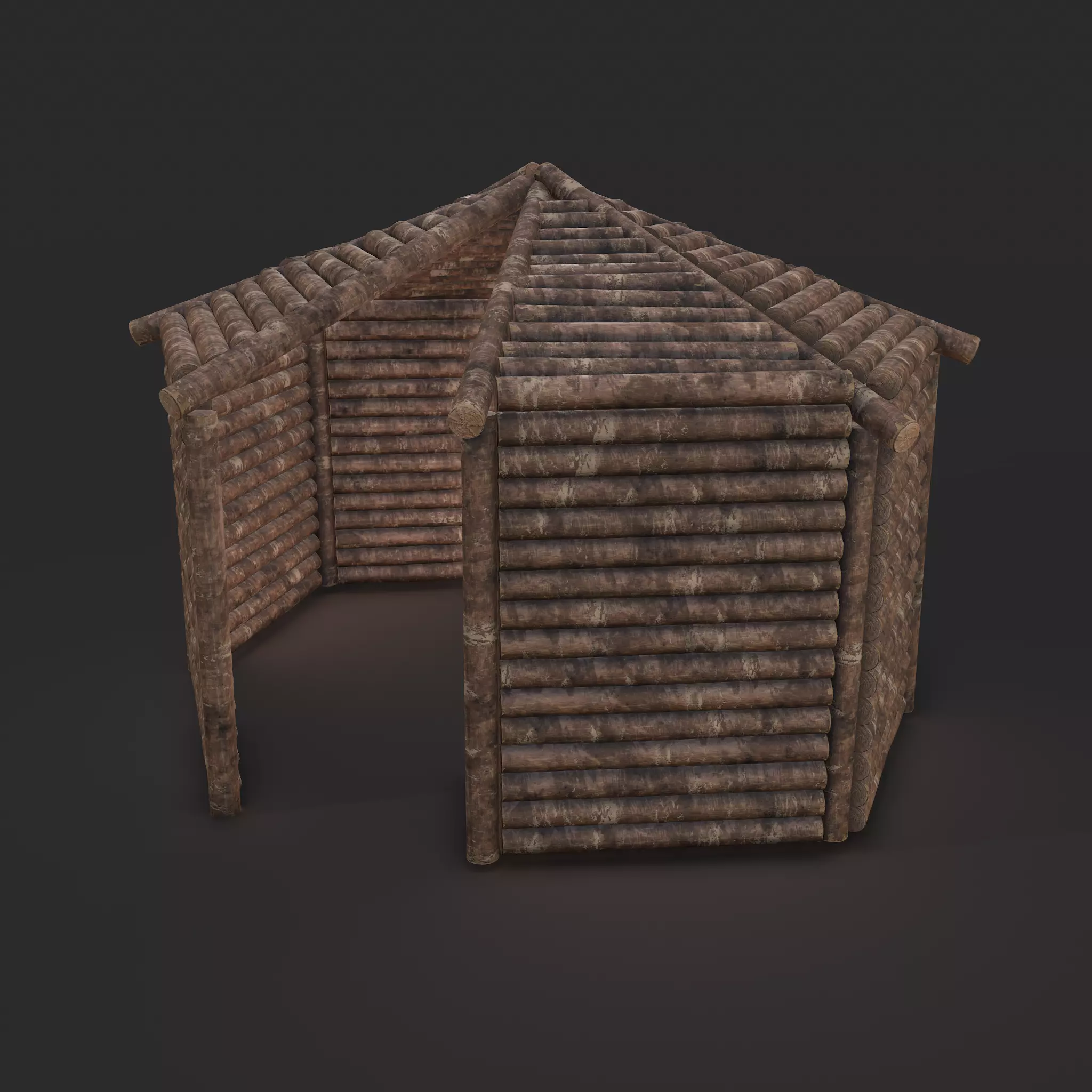 Viking Hut F Low-poly 3D model