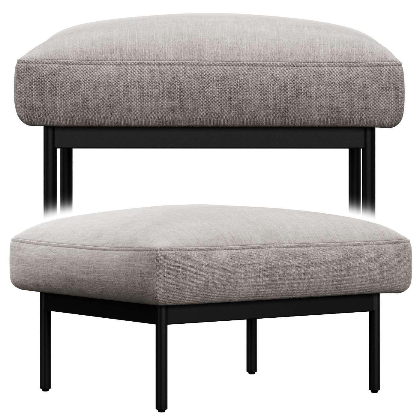 Puff Puff Small Bench by blu dot 3D model_7