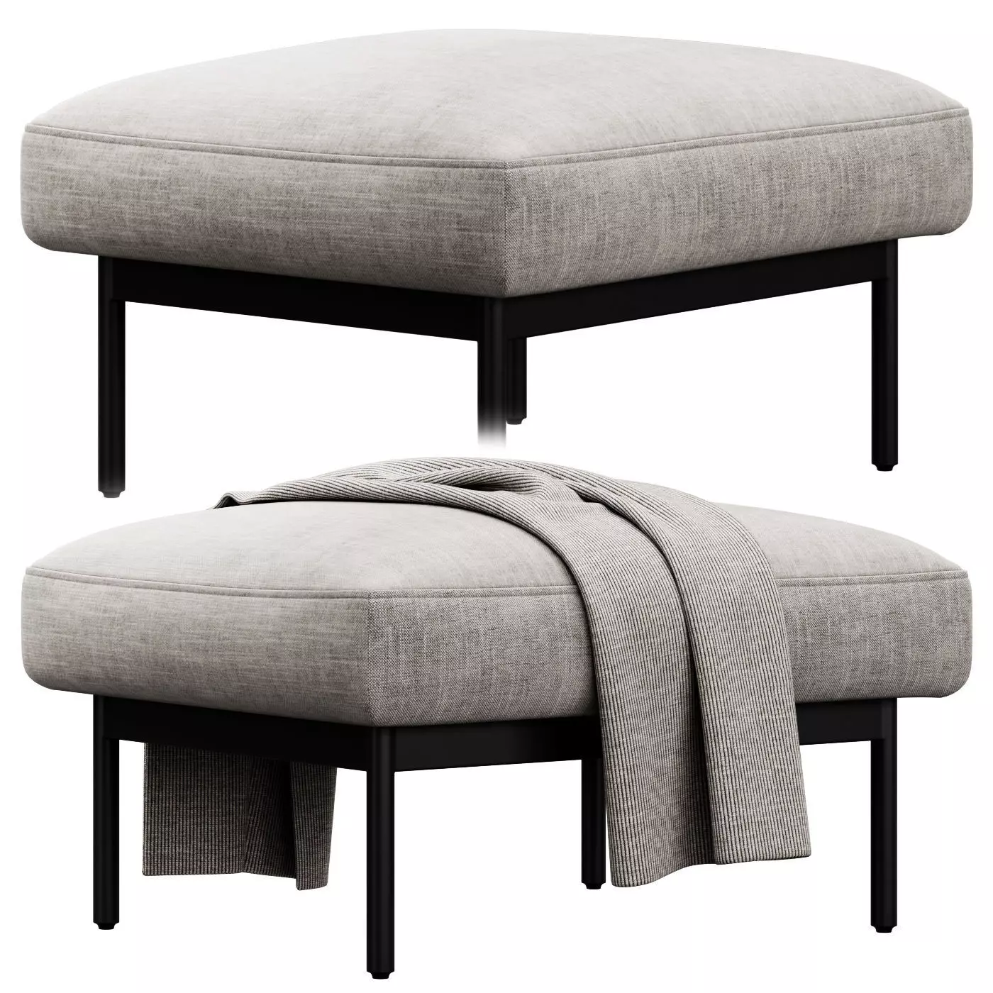 Puff Puff Small Bench by blu dot 3D model_0