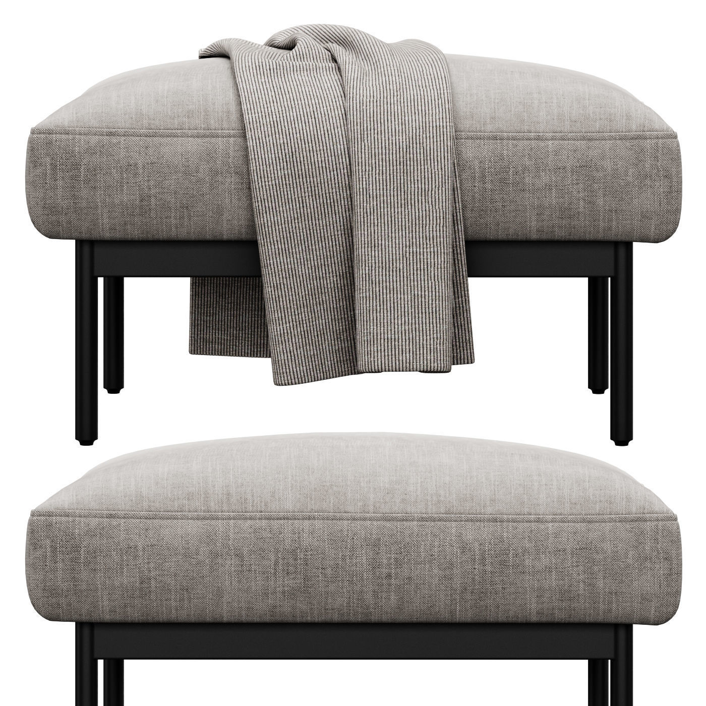 Puff Puff Small Bench by blu dot 3D model_4