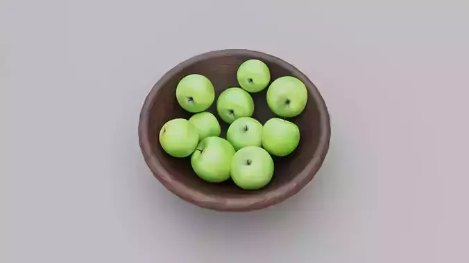 Apples Bowl 3D model