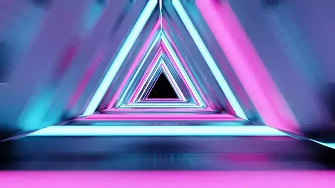 Triangular tunnel animated blender