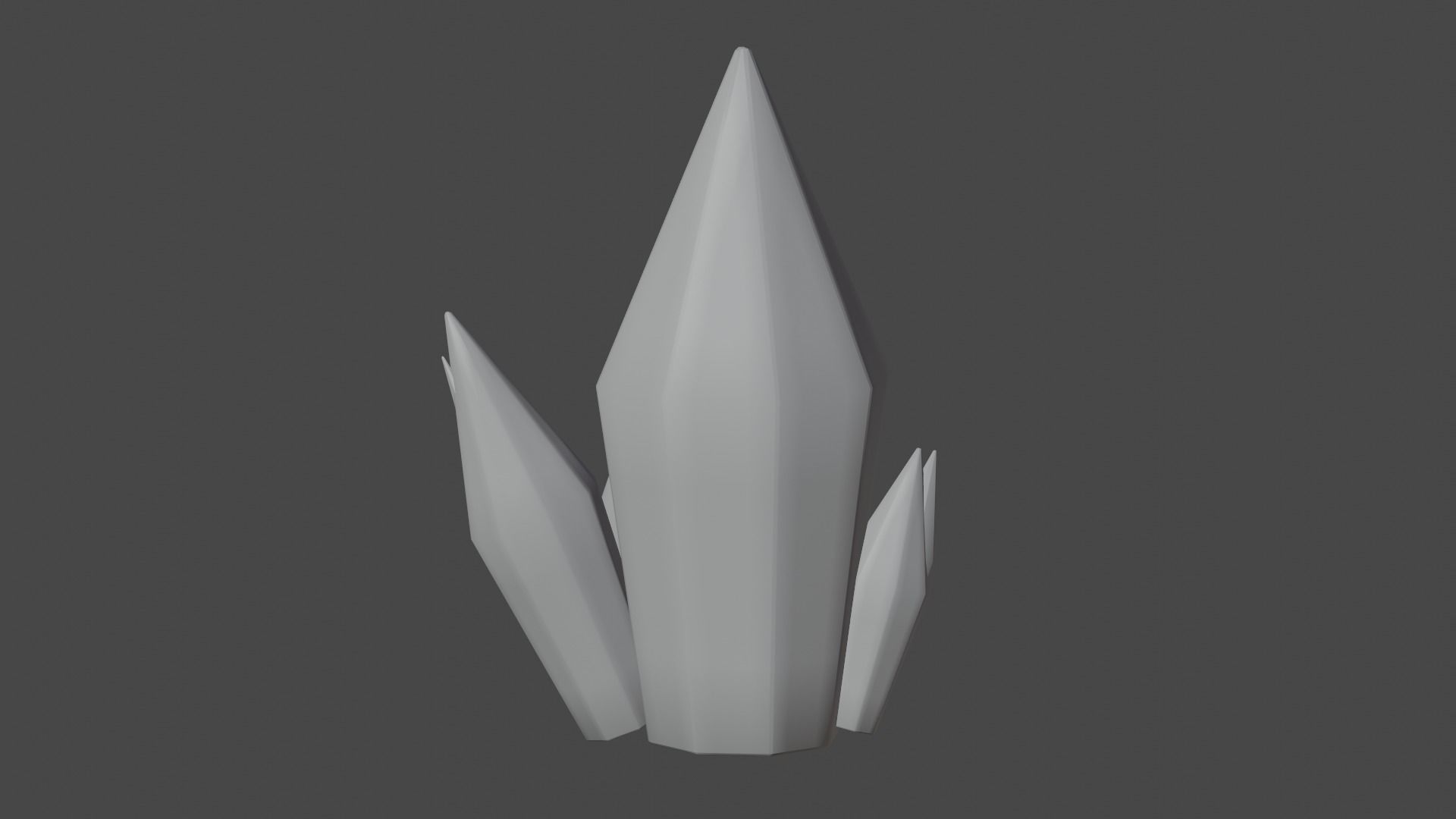 Pink crystal gem RPG style Low-poly 3D model_4