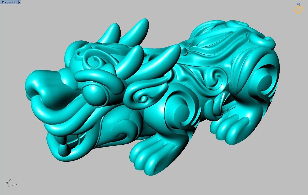 Pixiu Bracelet - Unicorn bracelet - N735 Size 20 mm 3D print model_14