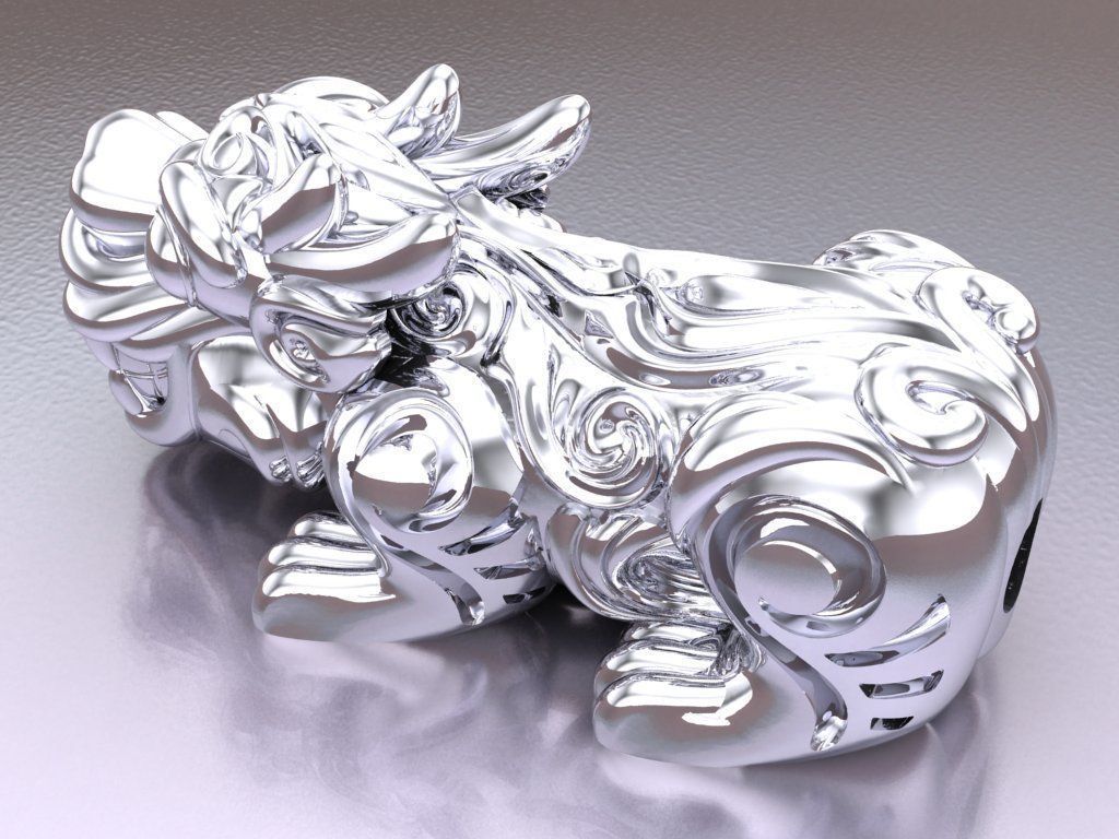 Pixiu Bracelet - Unicorn bracelet - N735 Size 20 mm 3D print model_9