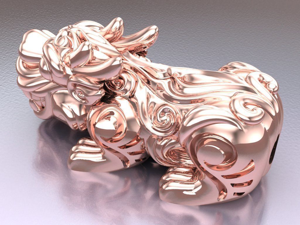 Pixiu Bracelet - Unicorn bracelet - N735 Size 20 mm 3D print model_8