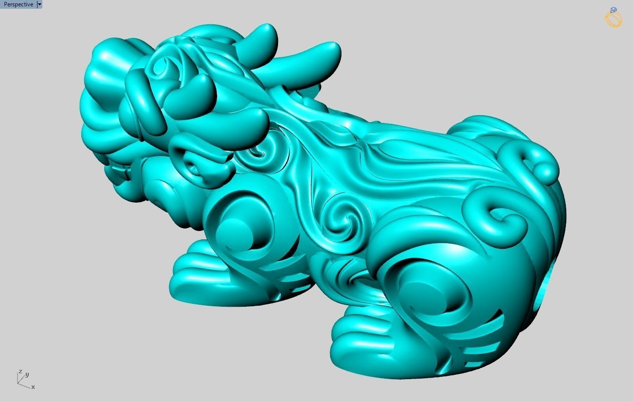 Pixiu Bracelet - Unicorn bracelet - N735 Size 20 mm 3D print model_13