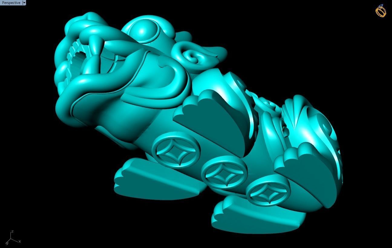 Pixiu Bracelet - Unicorn bracelet - N735 Size 20 mm 3D print model_12