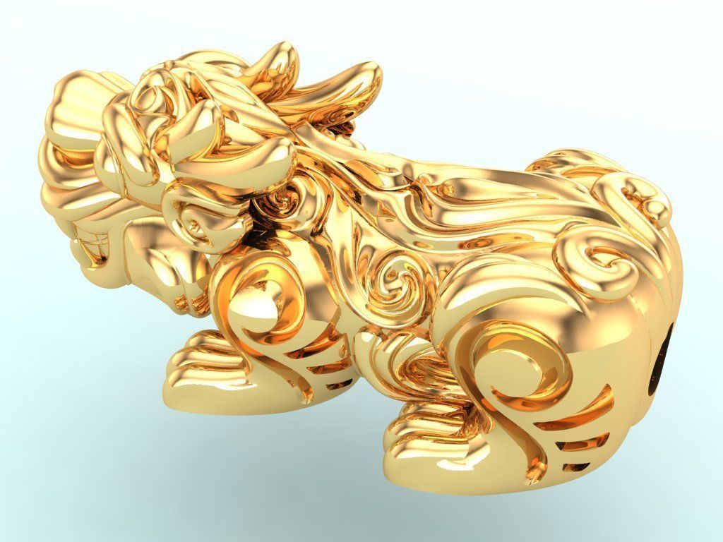 Pixiu Bracelet - Unicorn bracelet - N735 Size 20 mm 3D print model_5