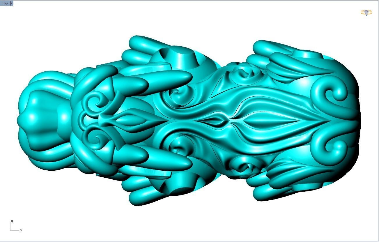 Pixiu Bracelet - Unicorn bracelet - N735 Size 20 mm 3D print model_17