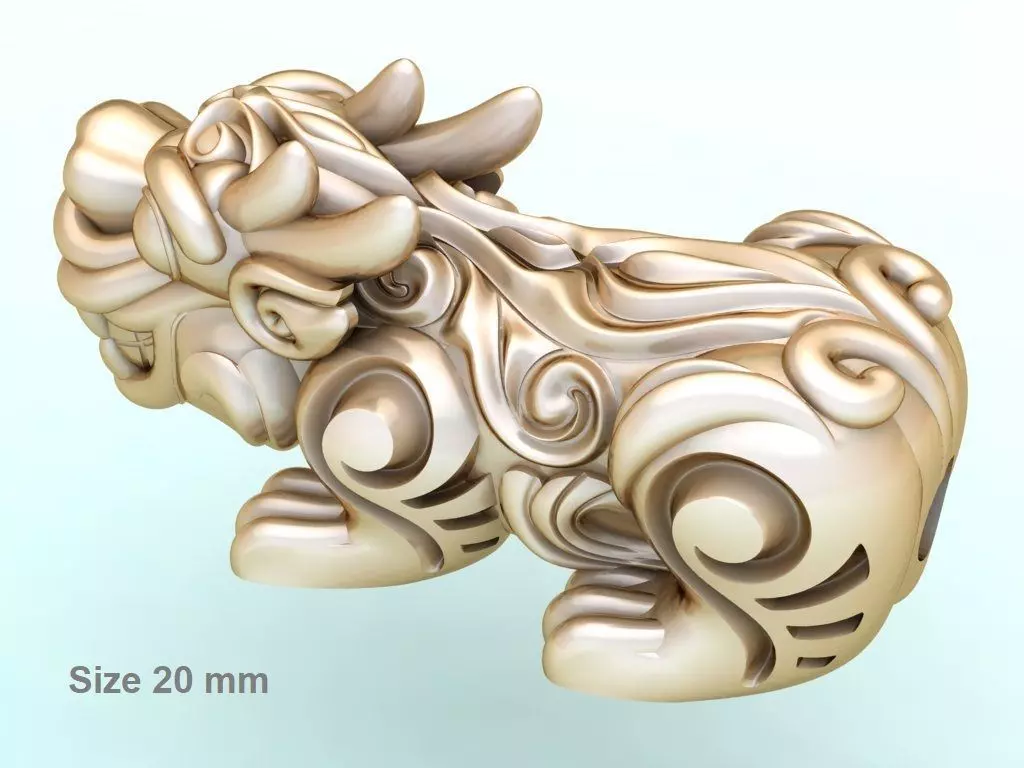 Pixiu Bracelet - Unicorn bracelet - N735 Size 20 mm 3D print model_0