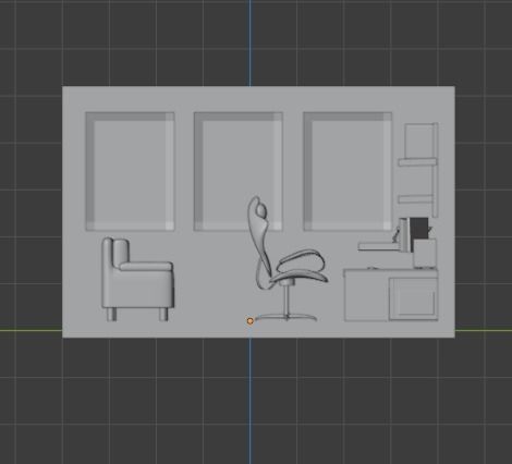 Gaming Setup Studio Low-poly 3D model_2