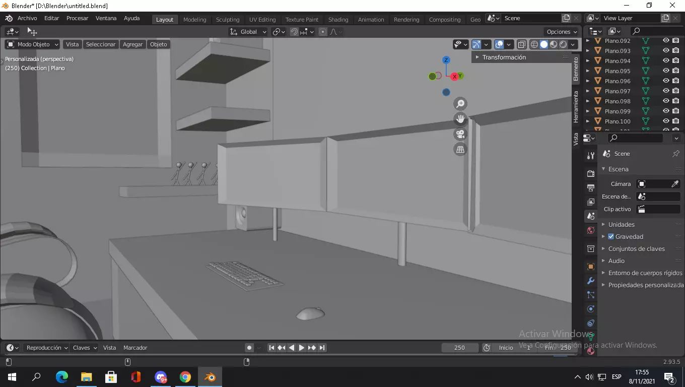 Gaming Setup Studio Low-poly 3D model_0
