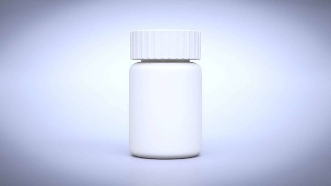 Pill -  Vitamin Plastic Bottle 3D model