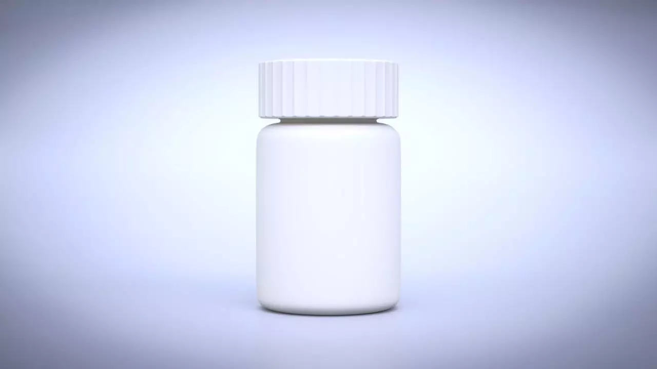 Pill - Vitamin Plastic Bottle 3D model