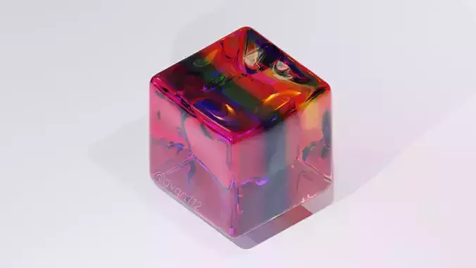 Rainbow jelly with animation 3D model