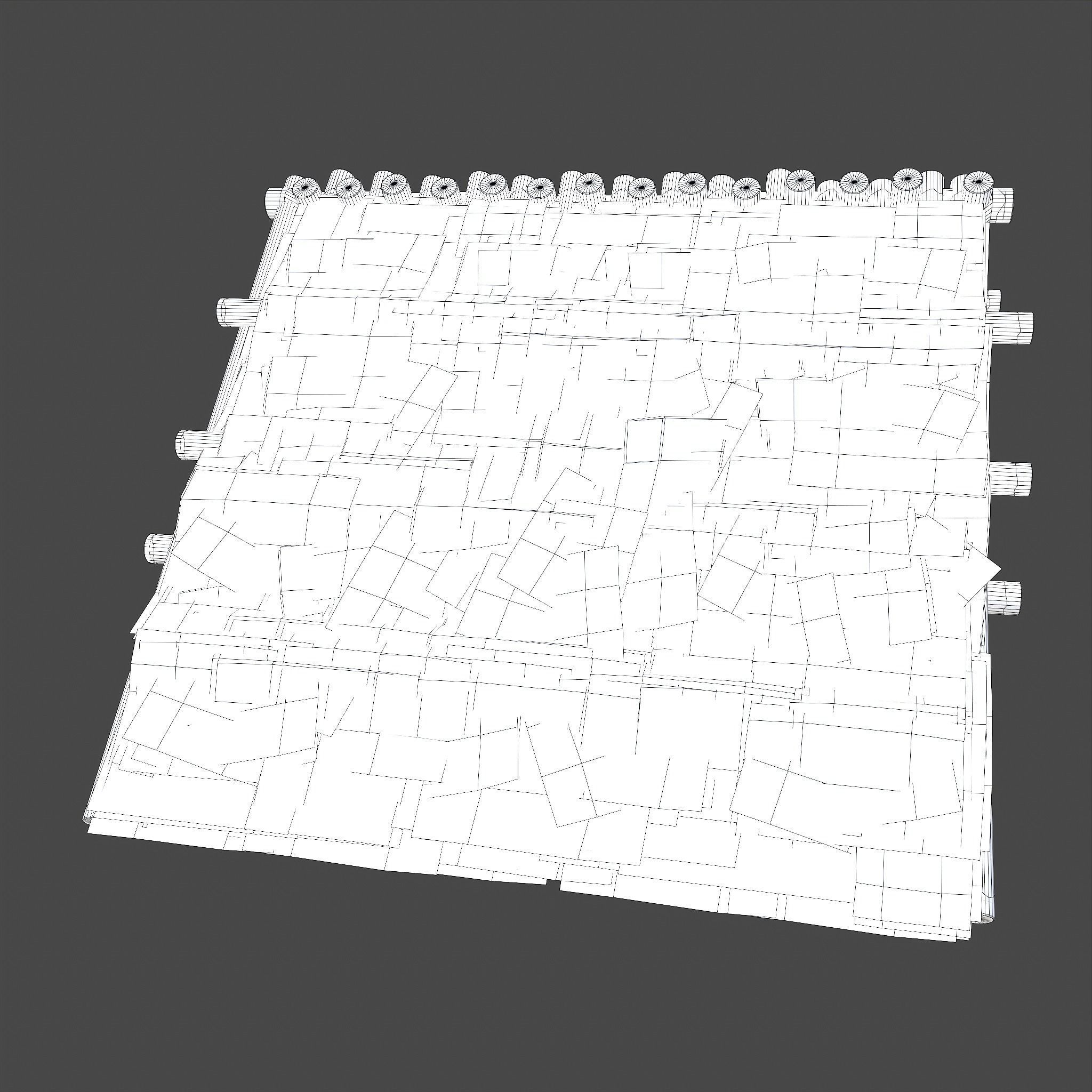 Viking Hut M Low-poly 3D model_25