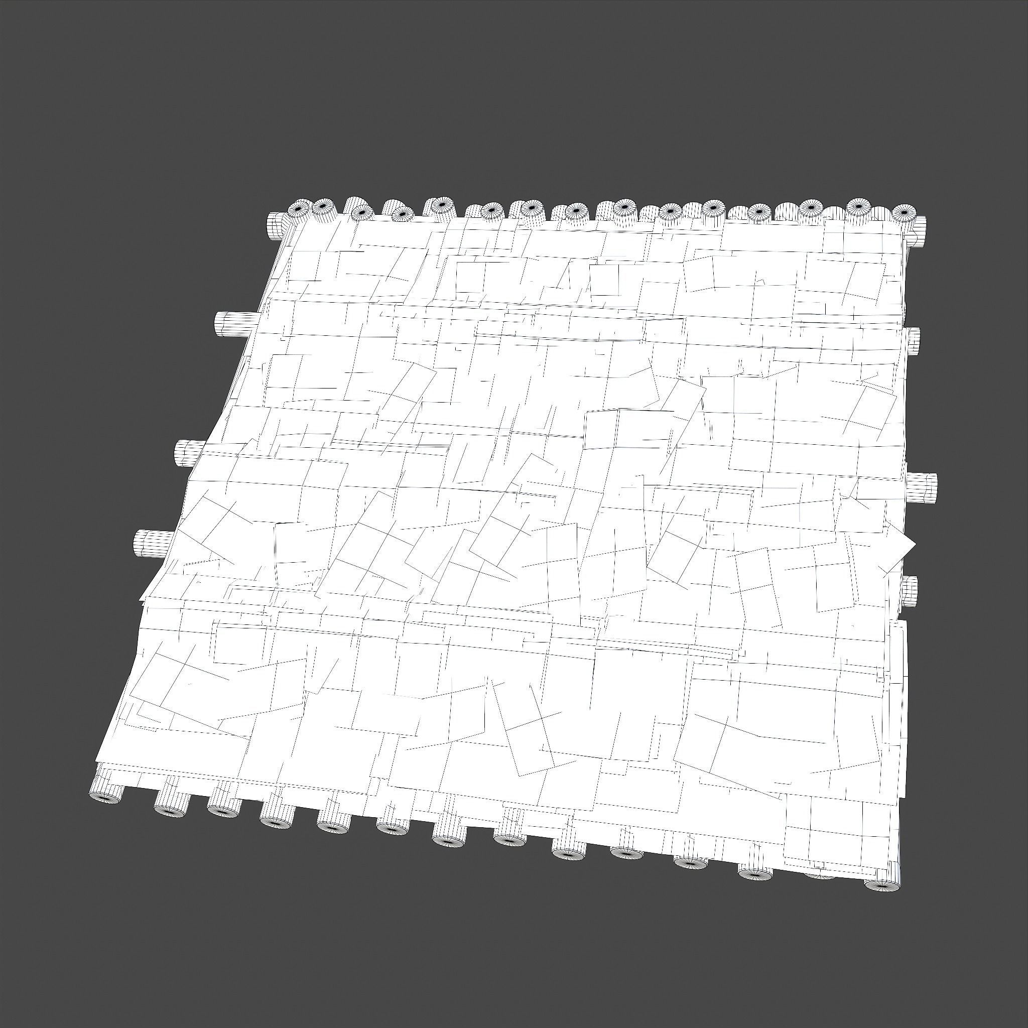 Viking Hut M Low-poly 3D model_29