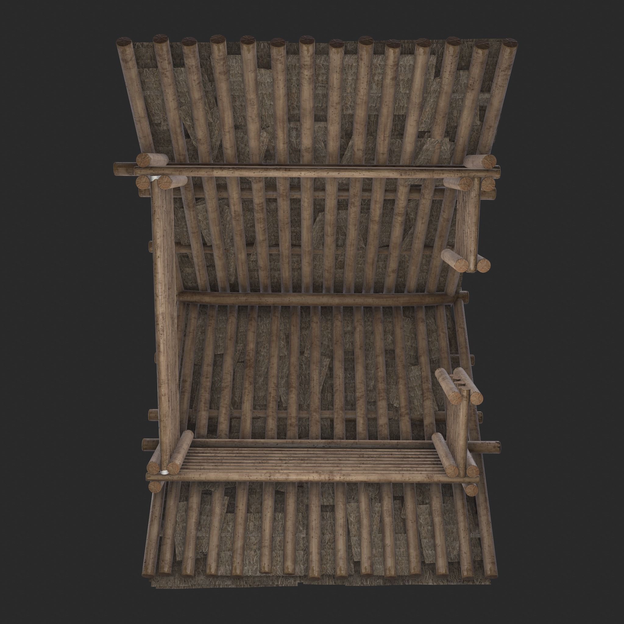 Viking Hut M Low-poly 3D model_24