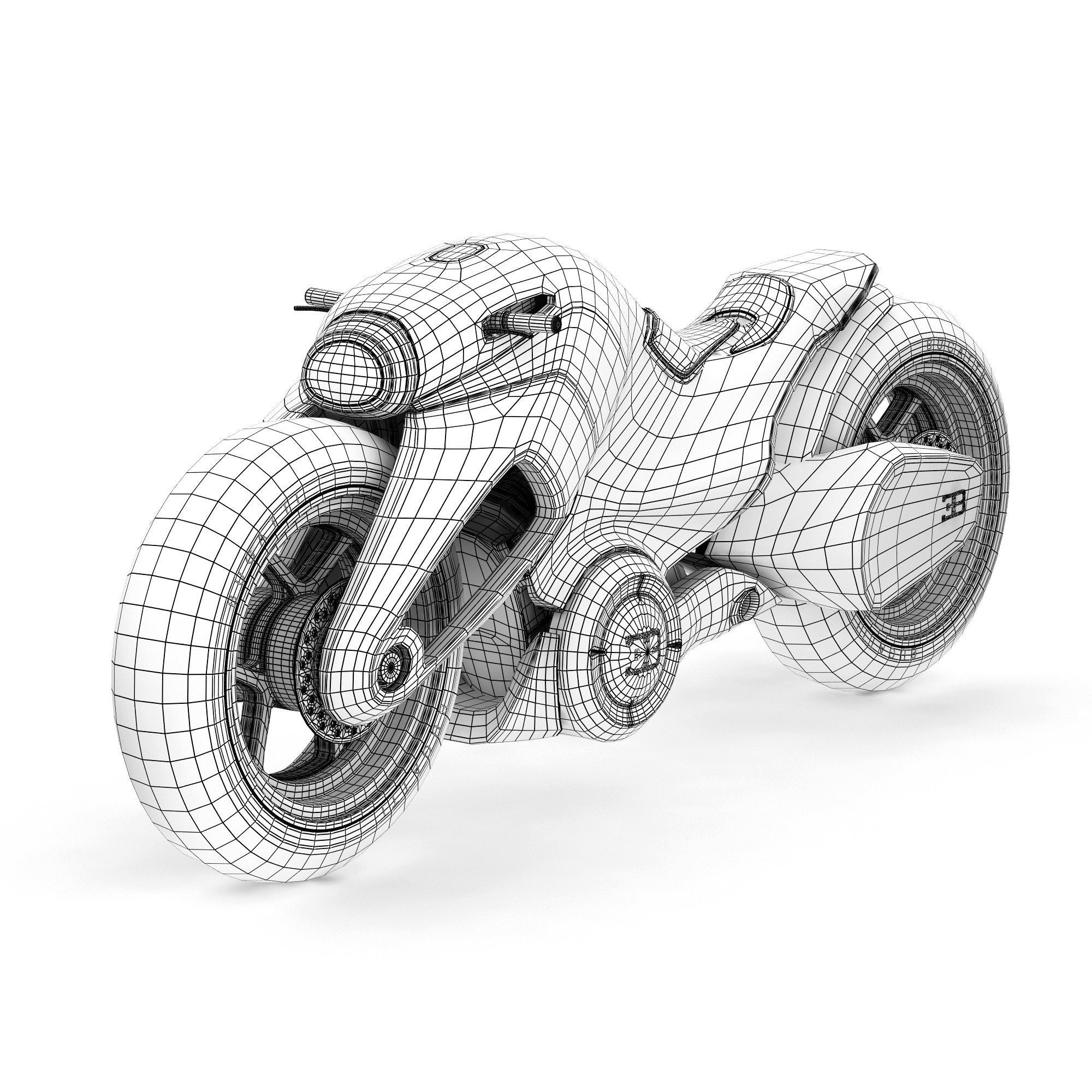 BUGATTI futuristic motorcycle design 3D model_3