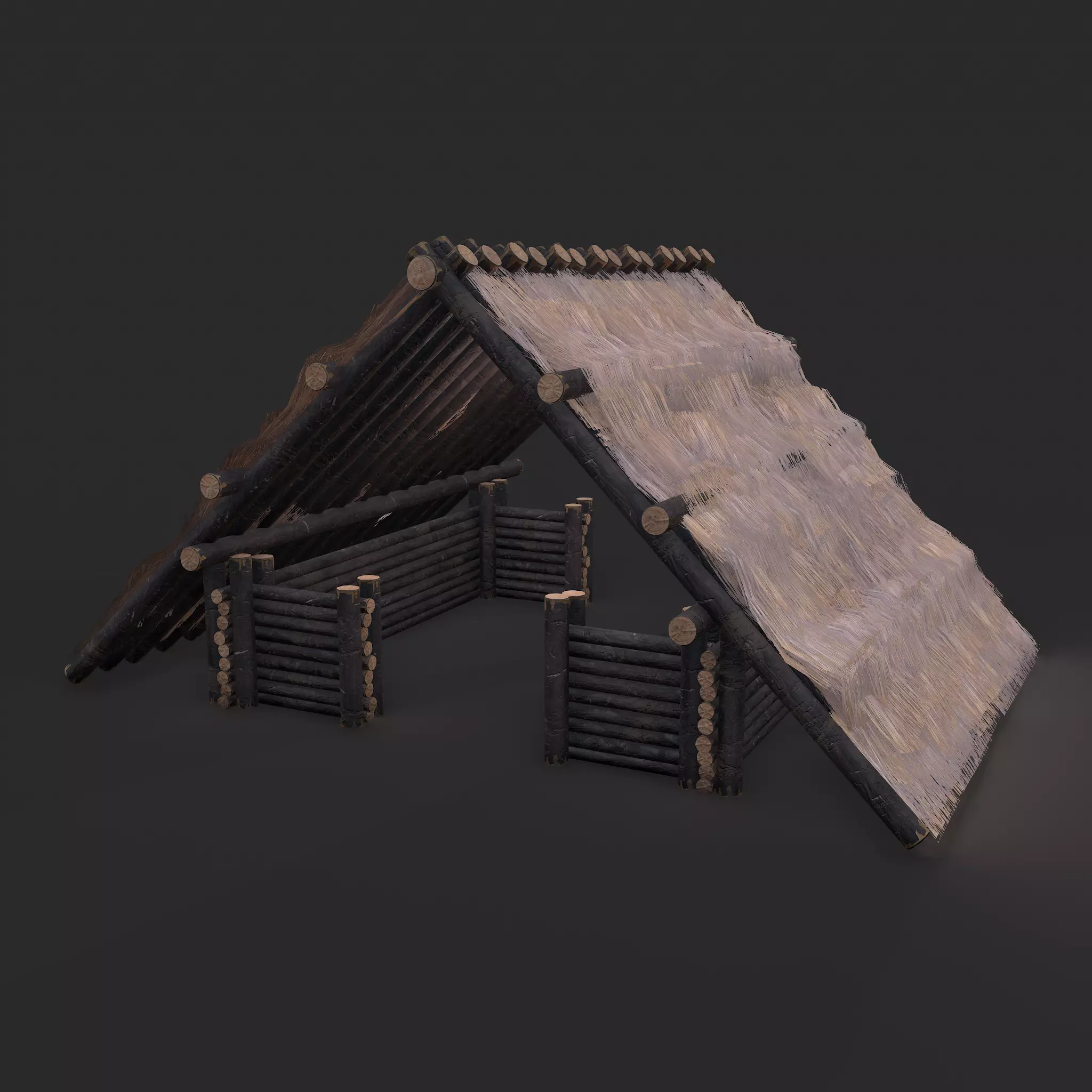 Viking Hut N Low-poly 3D model