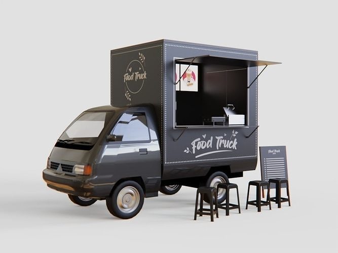 Custom Food Truck 3D model