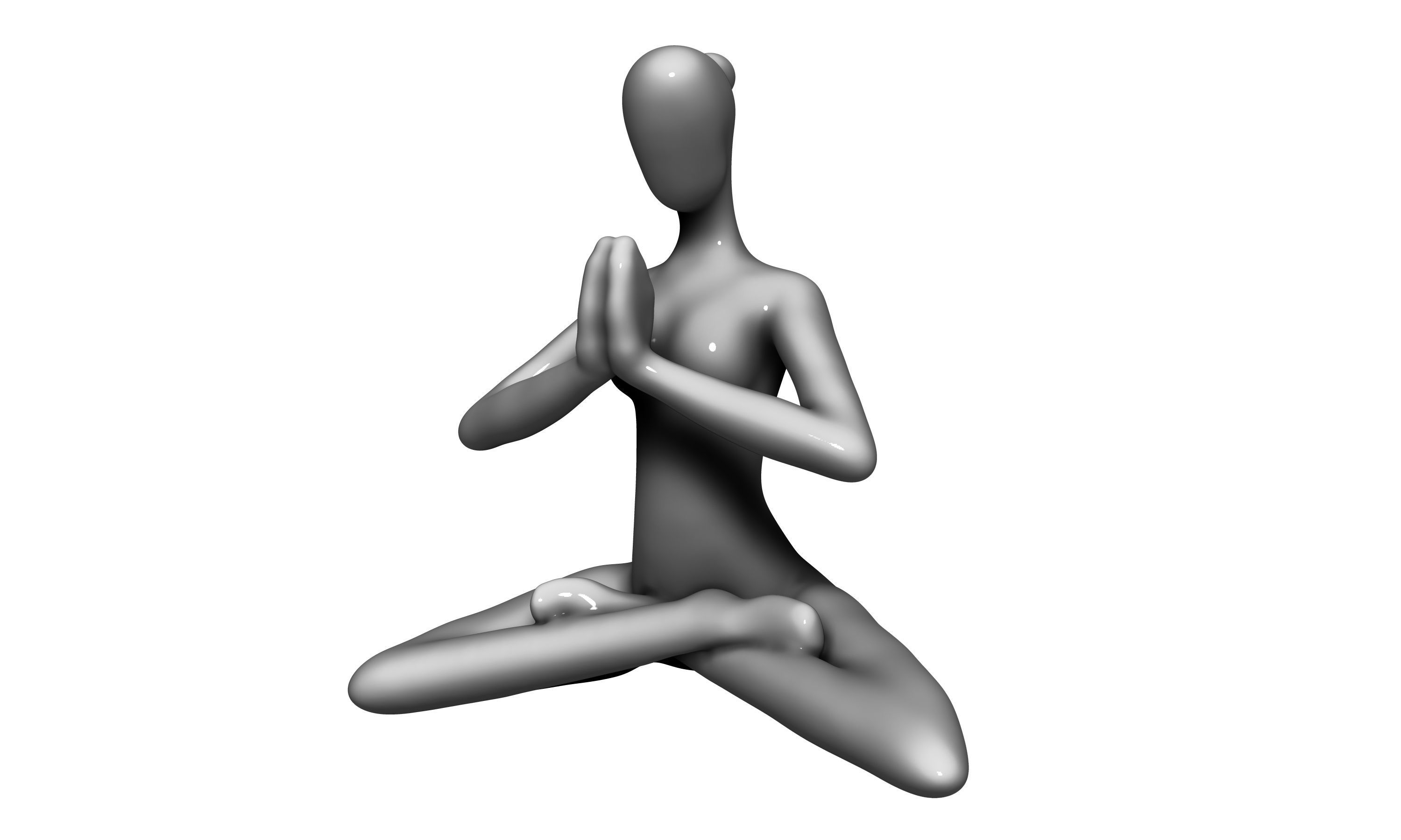 Yoga Woman 3D print model_2