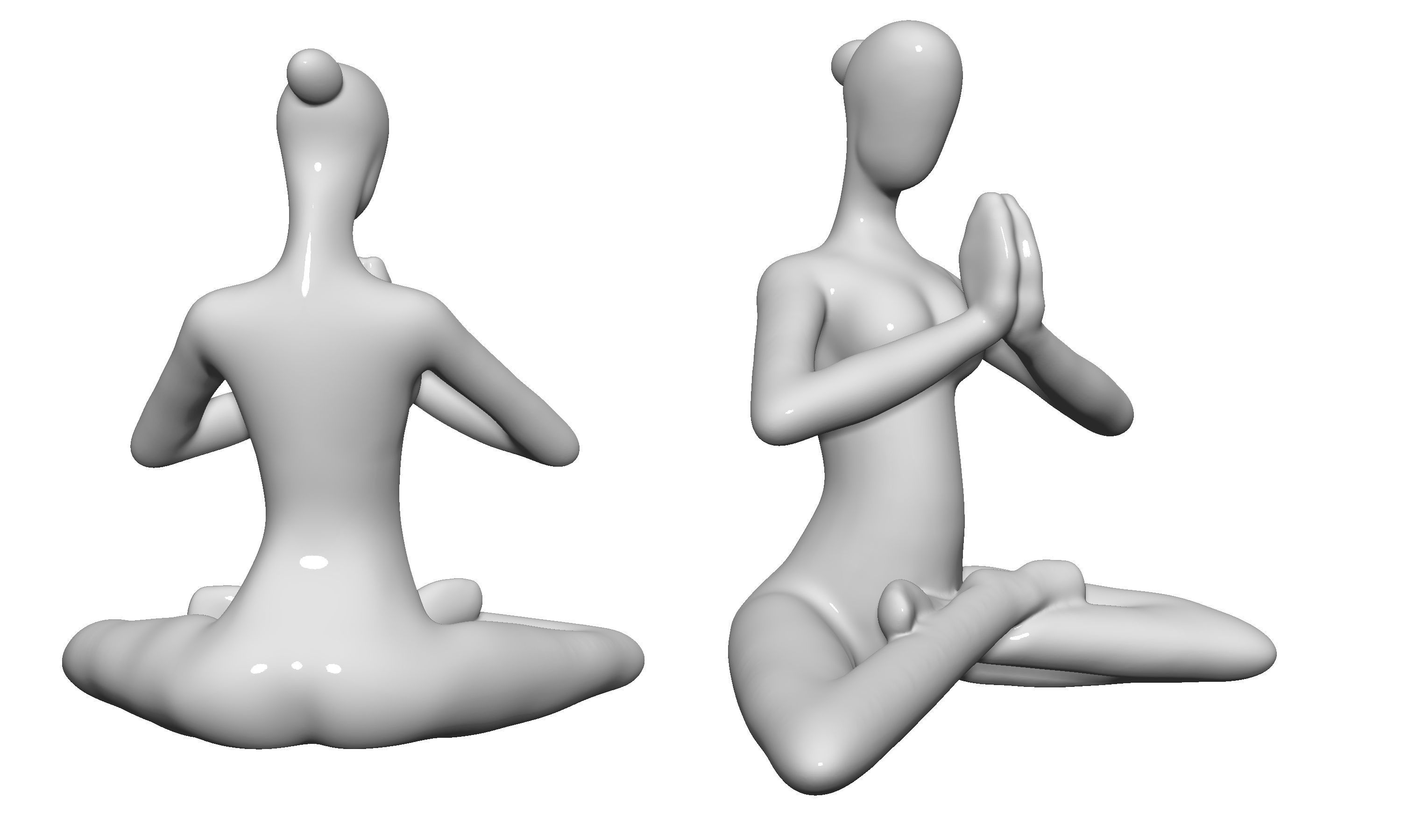 Yoga Woman 3D print model_1
