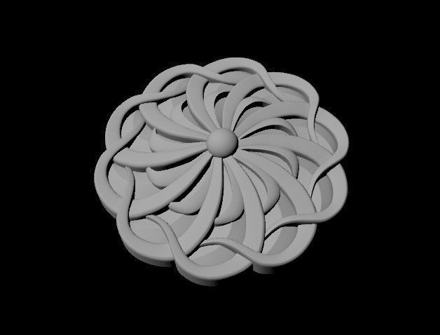 rosette flower 3D model_1