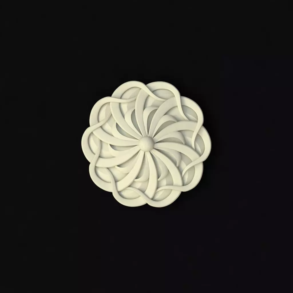 rosette flower 3D model_0