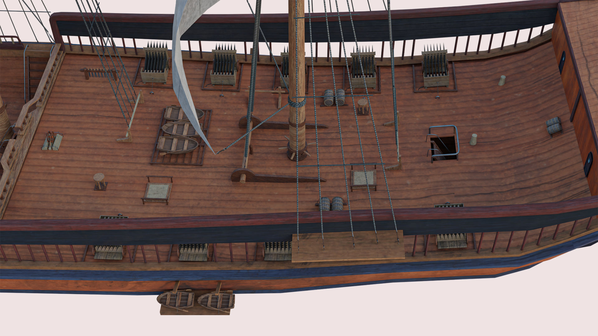 Columbia Ship Low-poly 3D model_11