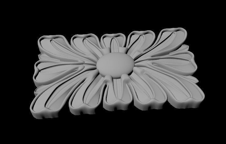 rosette flower 3D model_1