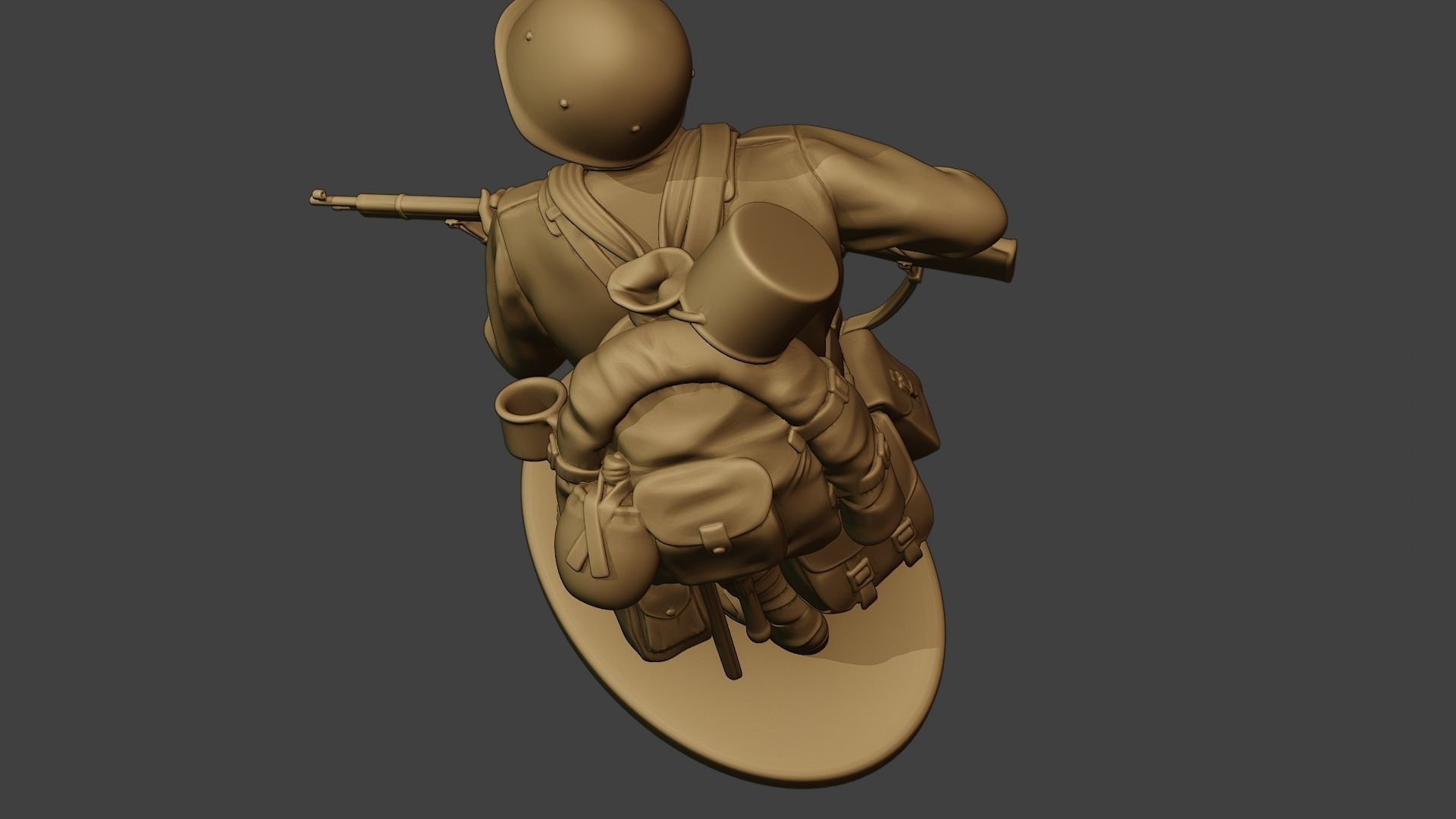 Russian soldier ww2 Run2 R1 3D print model_16