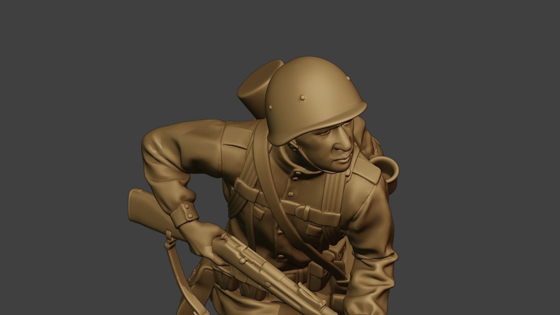 Russian soldier ww2 Run2 R1 3D print model_19