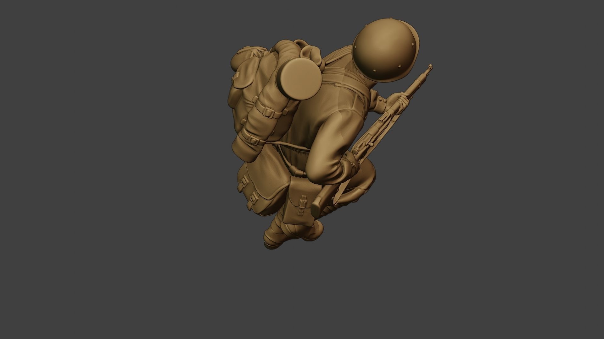 Russian soldier ww2 Run2 R1 3D print model_23