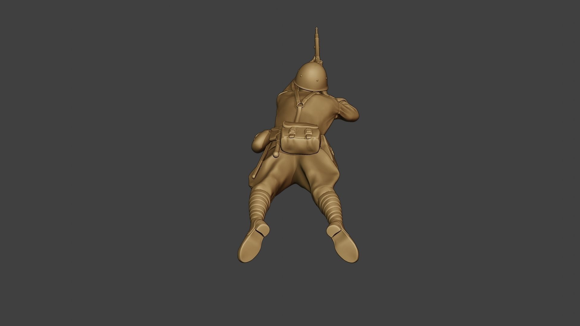 Russian soldier ww2 Shoot Lying2 R1 3D print model_6