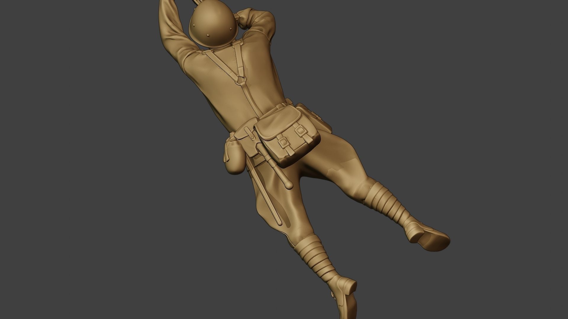 Russian soldier ww2 Shoot Lying2 R1 3D print model_15