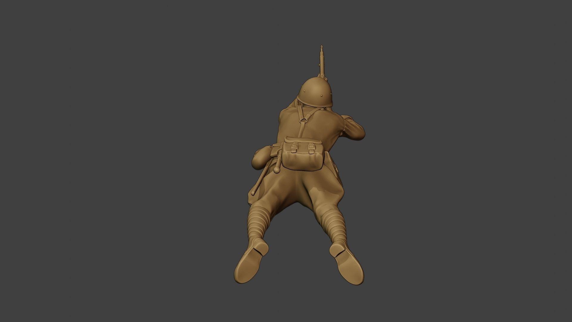 Russian soldier ww2 Shoot Lying2 R1 3D print model_23