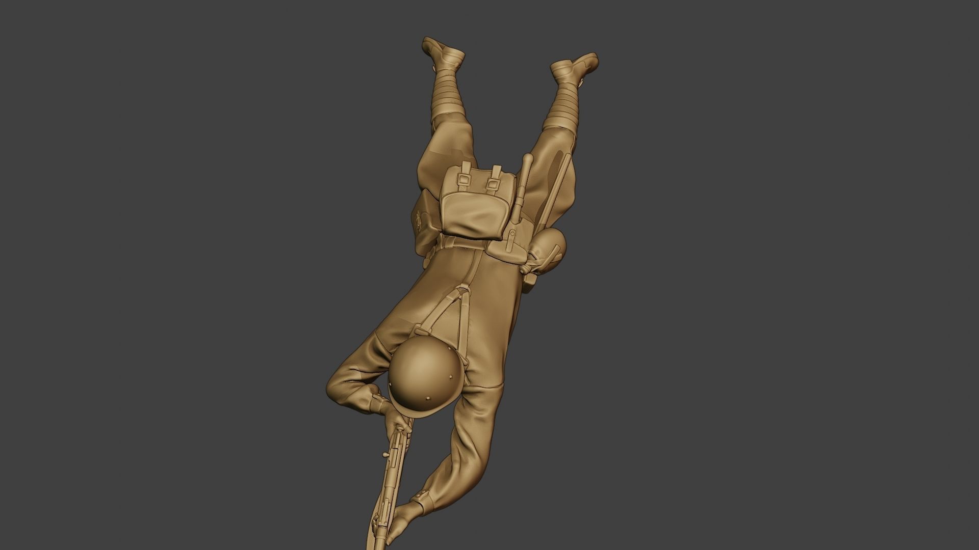 Russian soldier ww2 Shoot Lying2 R1 3D print model_13