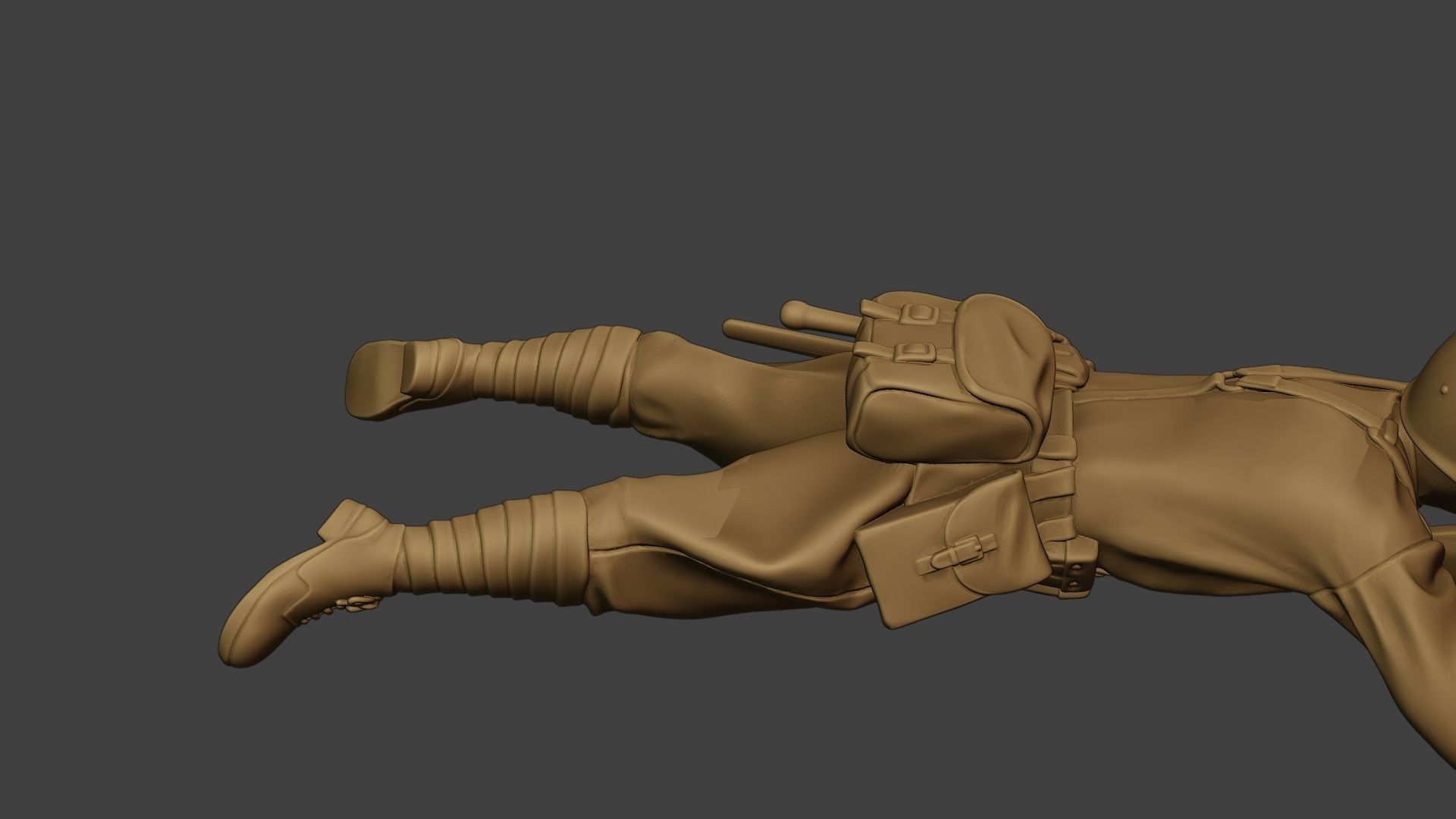 Russian soldier ww2 Shoot Lying2 R1 3D print model_19