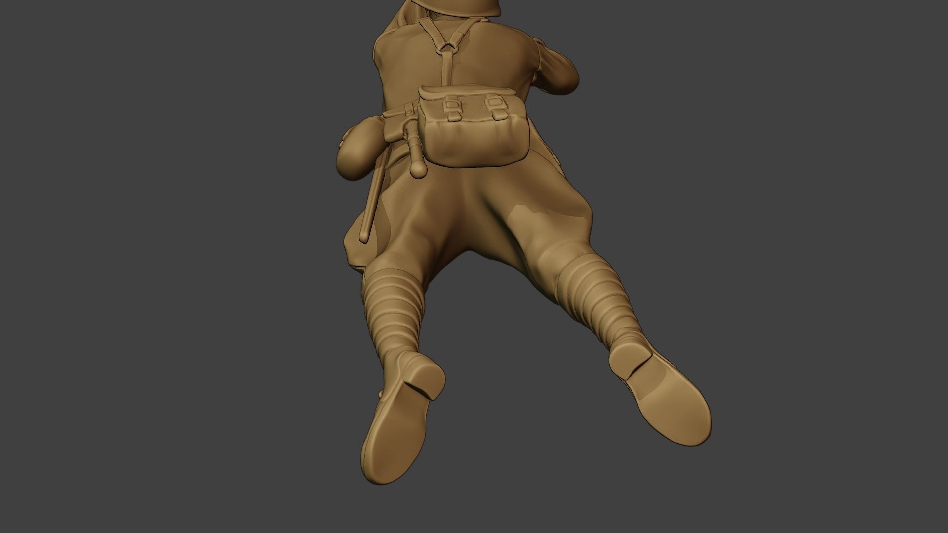 Russian soldier ww2 Shoot Lying2 R1 3D print model_20