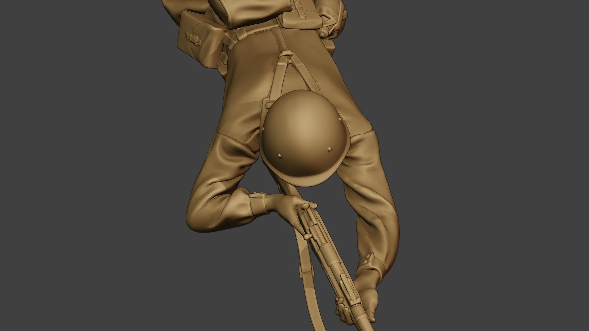 Russian soldier ww2 Shoot Lying2 R1 3D print model_18